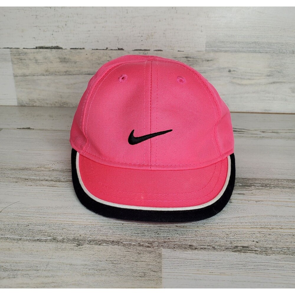 Nike Swoosh Logo Infant Baby Girl Hat Pink Adjustable Cute Casual Baseball Cap